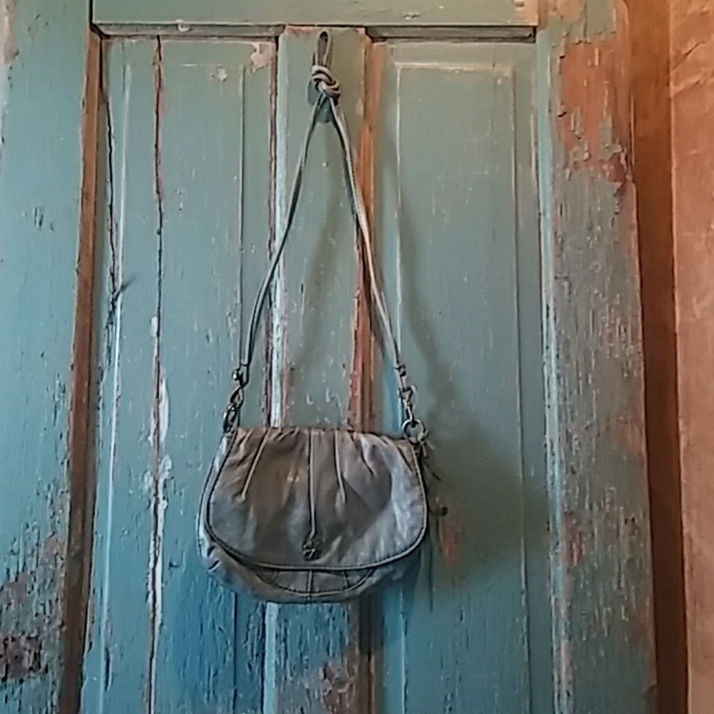 Gray Italian Leather Lucky Brand Purse